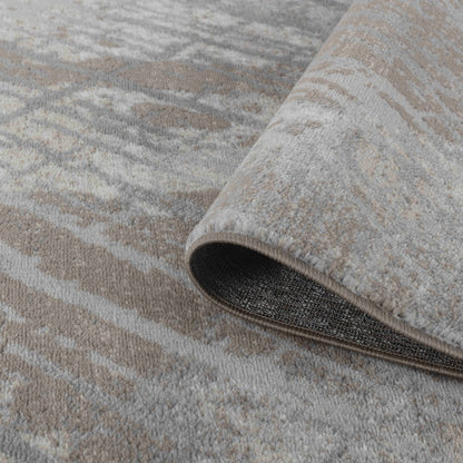 5' X 8' Brown Abstract Area Rug