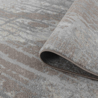 5' X 8' Brown Abstract Area Rug