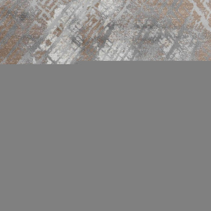 7' X 10' Brown Abstract Area Rug