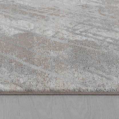7' X 10' Brown Abstract Area Rug