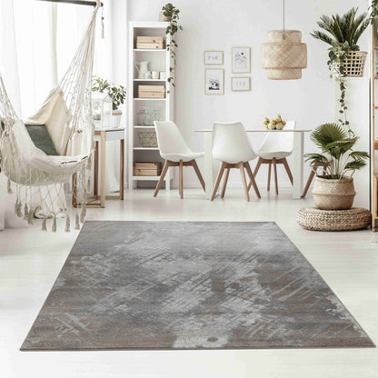 8' X 11' Brown Abstract Area Rug