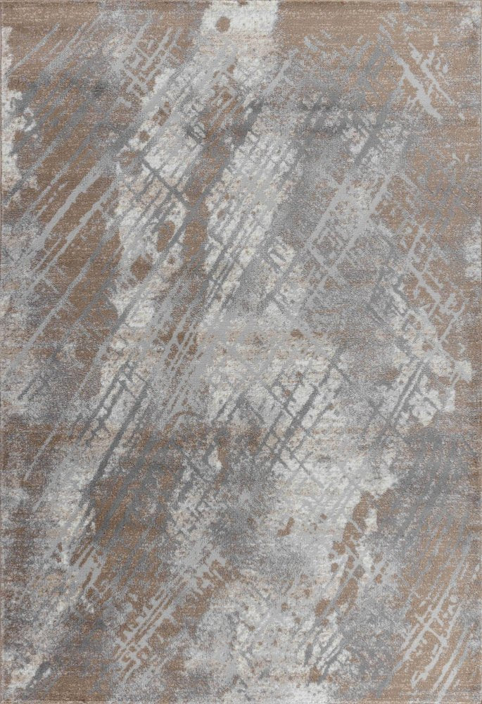 8' X 11' Brown Abstract Area Rug