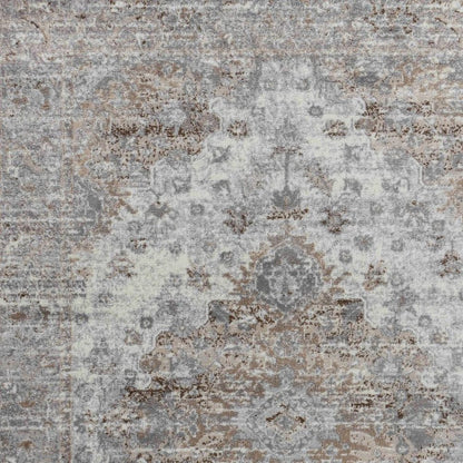 4' X 6' Brown Oriental Area Rug