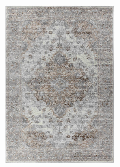 4' X 6' Brown Oriental Area Rug
