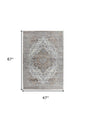 4' X 6' Brown Oriental Area Rug
