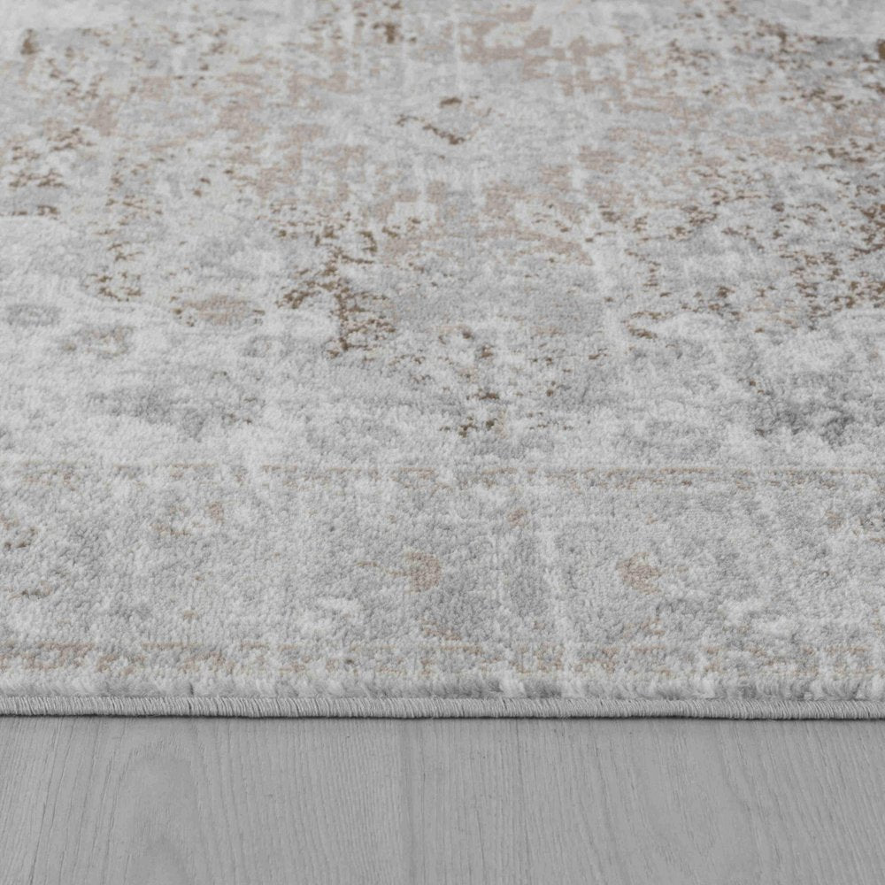 5' X 8' Brown Oriental Area Rug