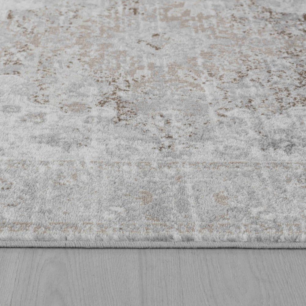 7' X 10' Brown Oriental Area Rug