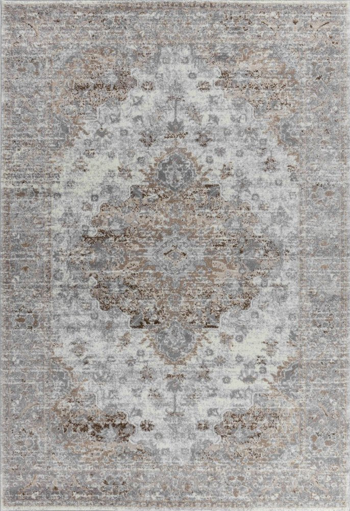 7' X 10' Brown Oriental Area Rug