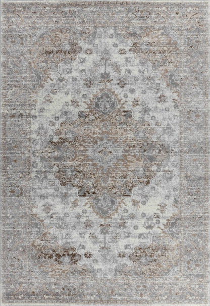 7' X 10' Brown Oriental Area Rug