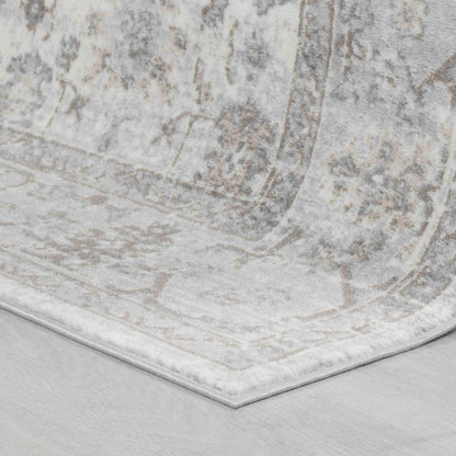 7' X 10' Grey Oriental Area Rug