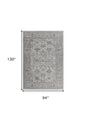 8' X 11' Grey Oriental Area Rug