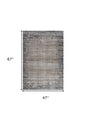4' X 6' Brown Geometric Area Rug