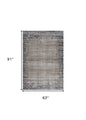 5' X 8' Brown Geometric Area Rug