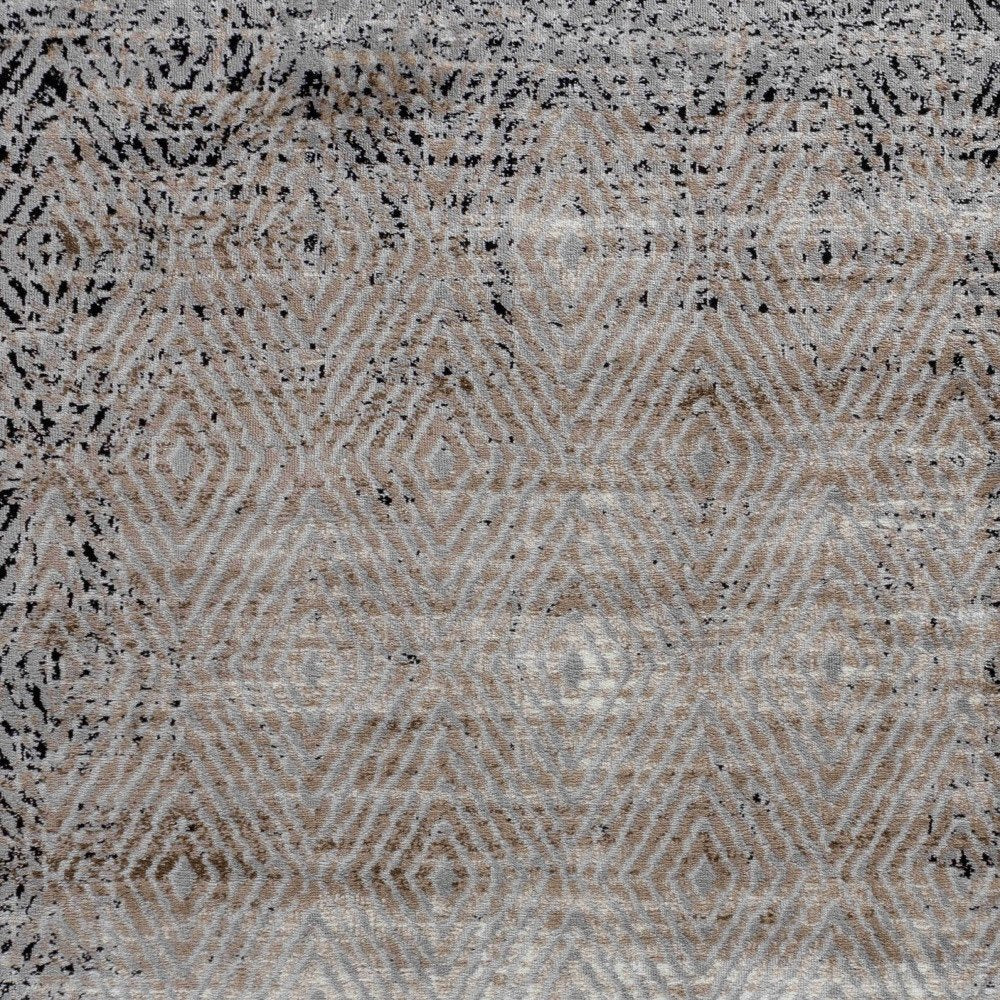 8' X 11' Brown Geometric Area Rug