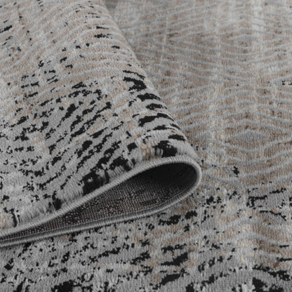 8' X 11' Brown Geometric Area Rug