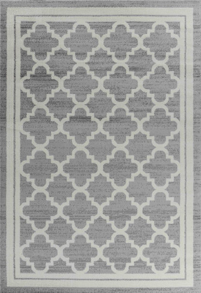 4' X 6' Grey Moroccan Area Rug