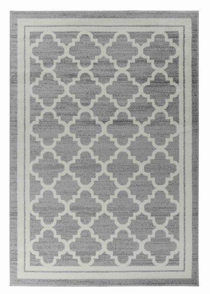 4' X 6' Grey Moroccan Area Rug