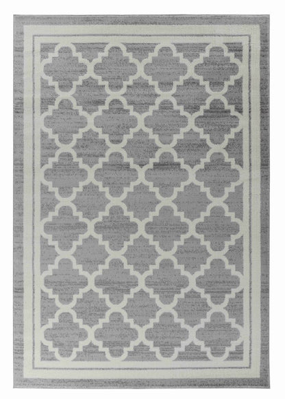 4' X 6' Grey Moroccan Area Rug