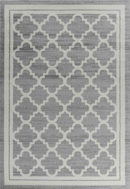5' X 8' Grey Moroccan Area Rug