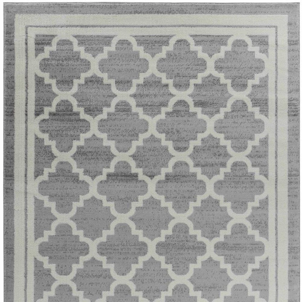 5' X 8' Grey Moroccan Area Rug