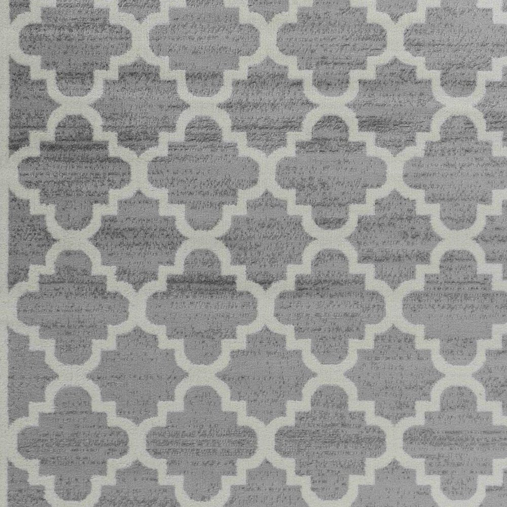 5' X 8' Grey Moroccan Area Rug