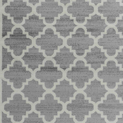 5' X 8' Grey Moroccan Area Rug