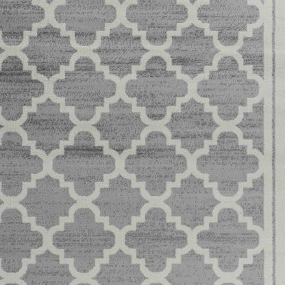 8' X 11' Grey Moroccan Area Rug