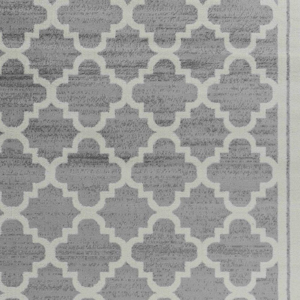 8' X 11' Grey Moroccan Area Rug