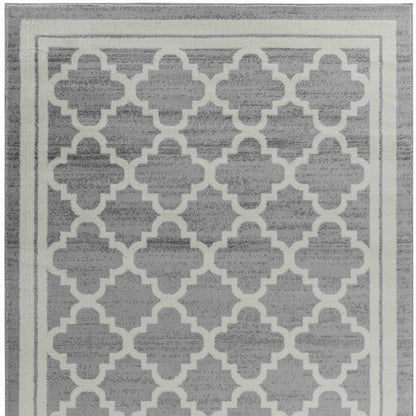 8' X 11' Grey Moroccan Area Rug