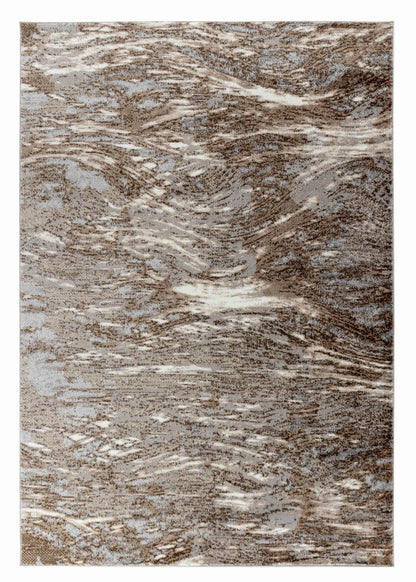 4' X 6' Brown Abstract Area Rug