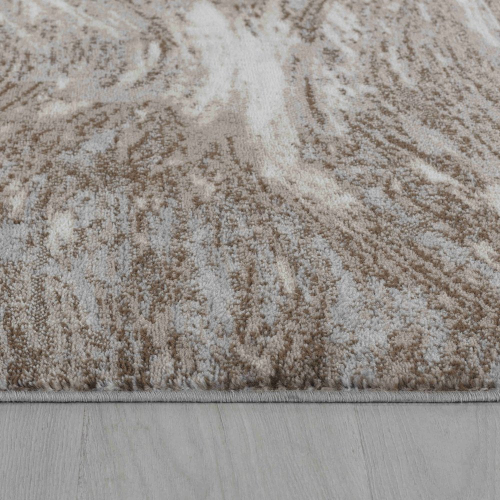 8' X 11' Brown Abstract Area Rug
