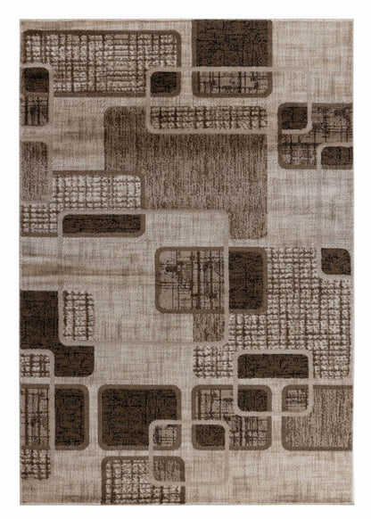 8' X 11' Brown Geometric Area Rug