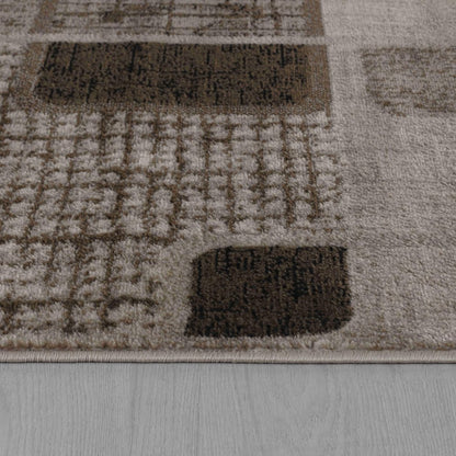 8' X 11' Brown Geometric Area Rug