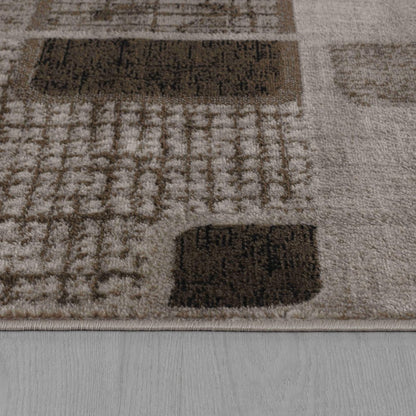 8' X 11' Brown Geometric Area Rug