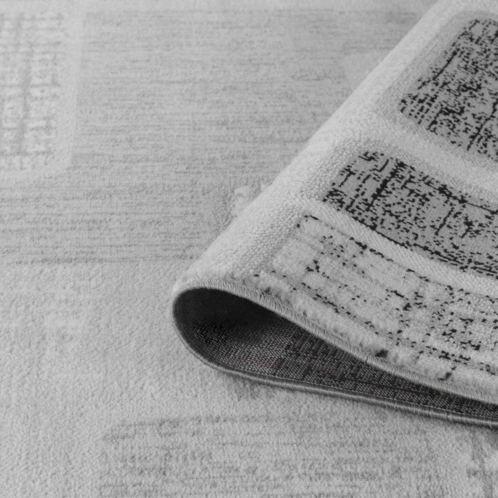 7' X 10' Grey Geometric Area Rug