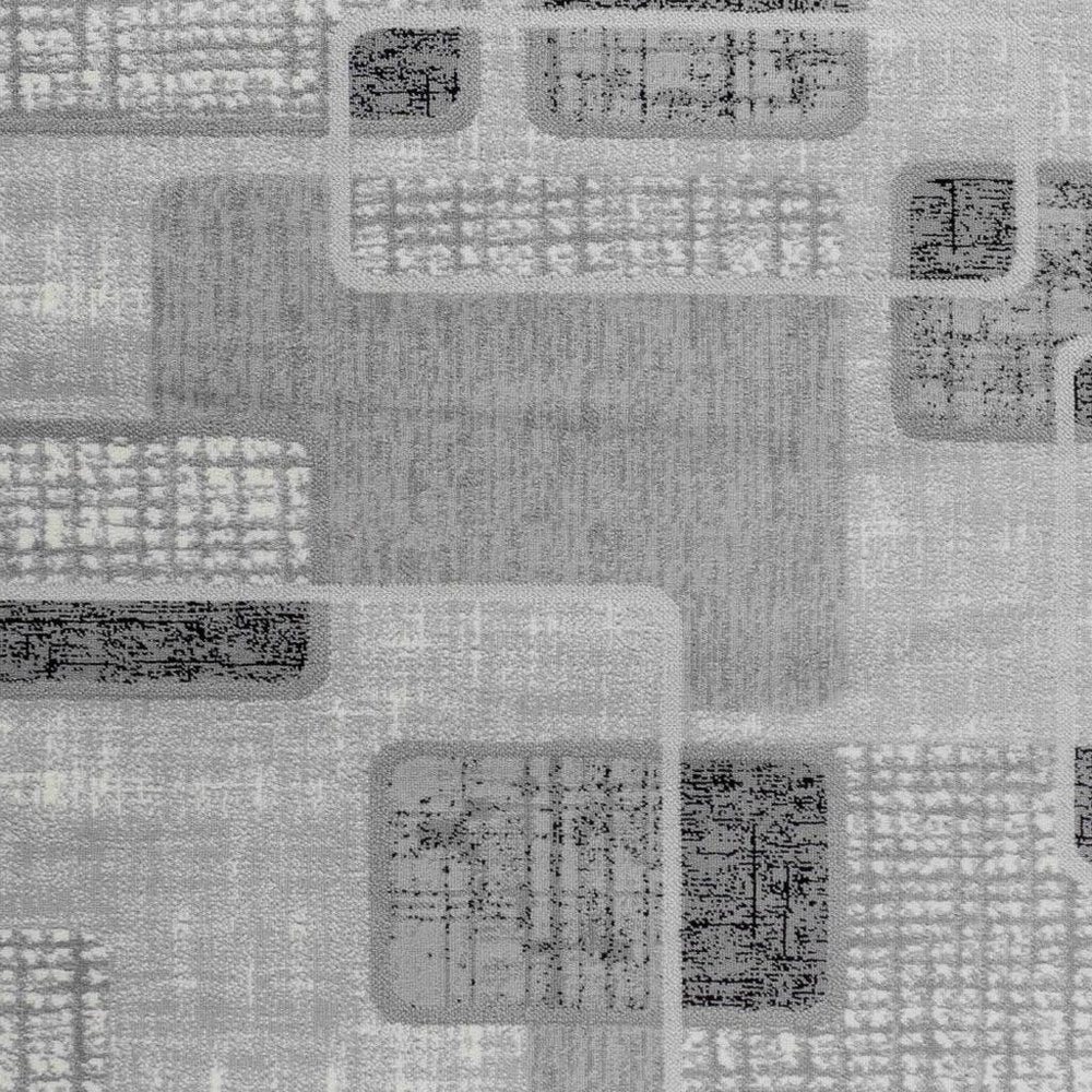 7' X 10' Grey Geometric Area Rug