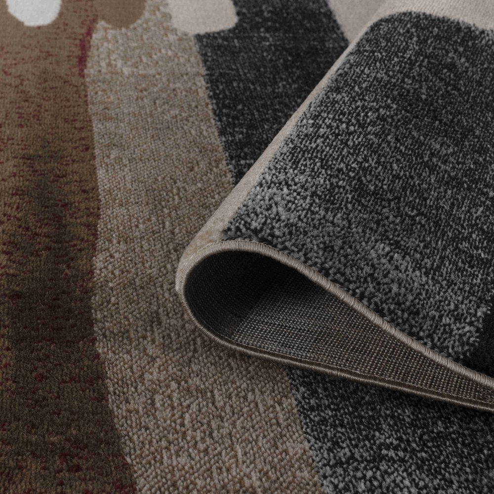 5' X 8' Brown Abstract Area Rug