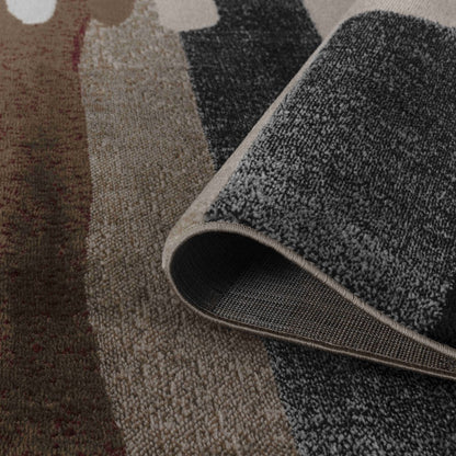 5' X 8' Brown Abstract Area Rug
