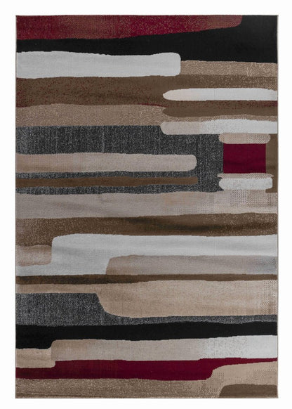5' X 8' Brown Abstract Area Rug