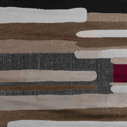 7' X 10' Brown Abstract Area Rug