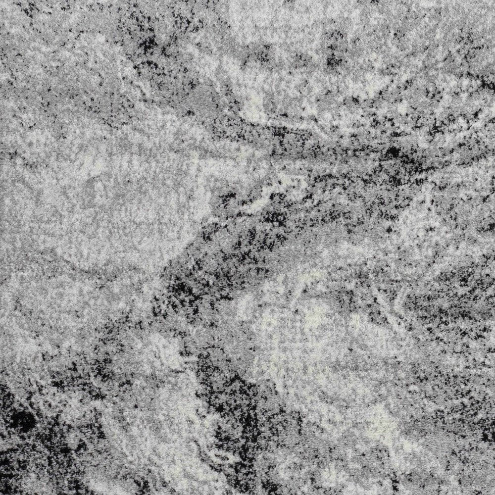 4' X 6' Gray And Black Abstract Distressed Area Rug