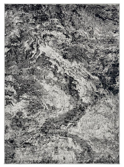 7' X 10' Grey Abstract Area Rug