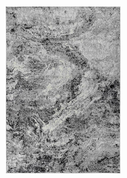 7' X 10' Grey Abstract Area Rug