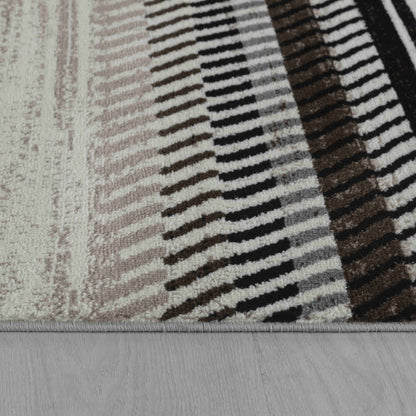 4' X 6' Beige Striped Area Rug