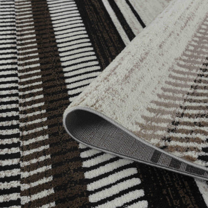 4' X 6' Beige Striped Area Rug