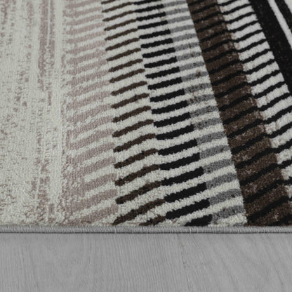 4' X 6' Beige Striped Area Rug