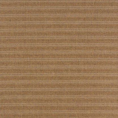 4' X 6' Tan Striped Stain Resistant Indoor Outdoor Area Rug