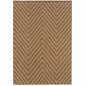 4' X 6' Tan Geometric Stain Resistant Indoor Outdoor Area Rug
