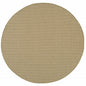 8' X 8' Beige Round Stain Resistant Indoor Outdoor Area Rug