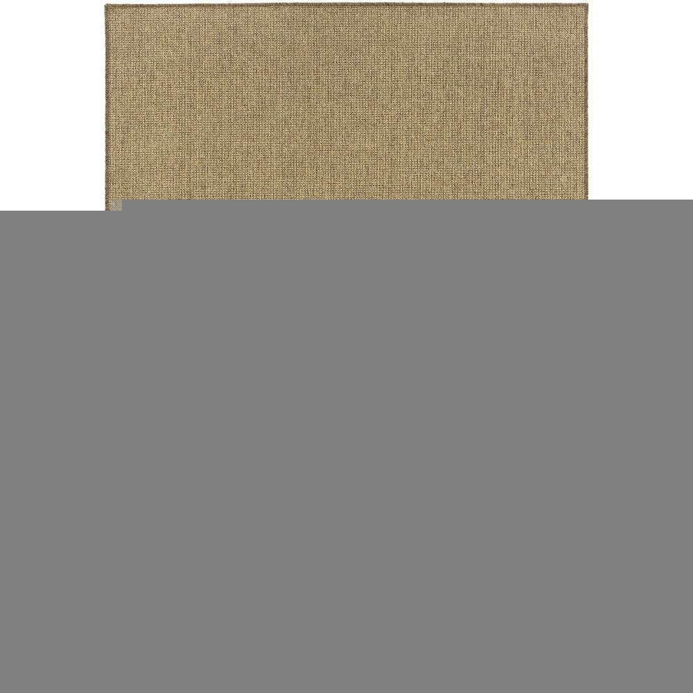 9' X 13' Tan Stain Resistant Indoor Outdoor Area Rug